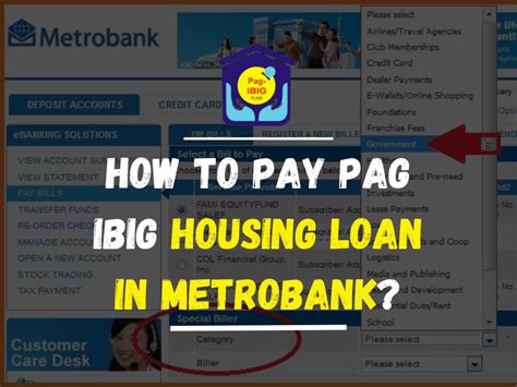 How to pay pag ibig thru metrobank
